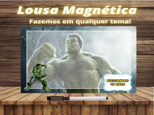 Lousa Magnética Hulk com Embalagem