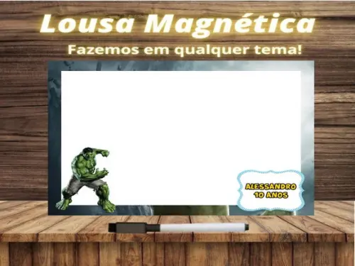 Lousa Magnética Hulk com Embalagem