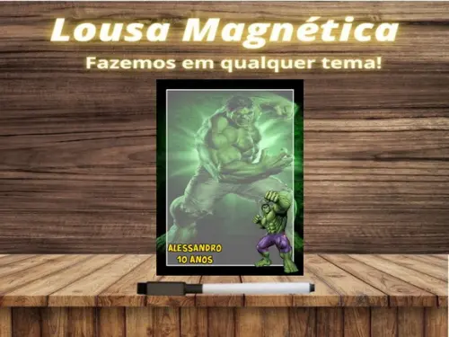 Lousa Magnética Hulk com Embalagem