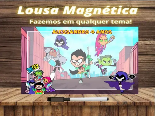 Lousa Magnética Jovens Titãs com Embalagem
