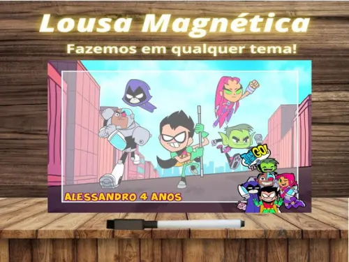 Lousa Magnética Jovens Titãs com Embalagem