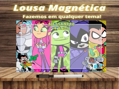 Lousa Magnética Jovens Titãs com Embalagem