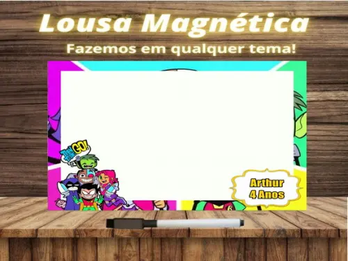 Lousa Magnética Jovens Titãs com Embalagem