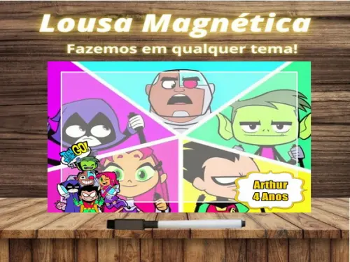Lousa Magnética Jovens Titãs com Embalagem