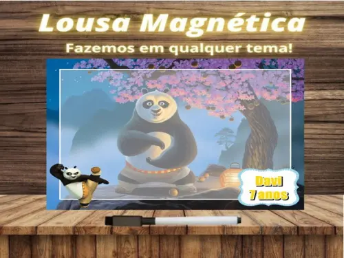 Lousa Magnética Kung Fu Panda com Embalagem