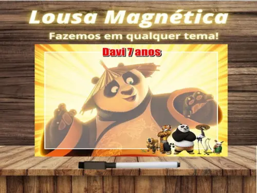 Lousa Magnética Kung Fu Panda com Embalagem