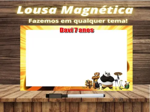 Lousa Magnética Kung Fu Panda com Embalagem