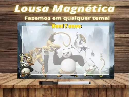 Lousa Magnética Kung Fu Panda com Embalagem