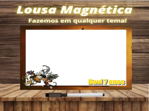 Lousa Magnética Kung Fu Panda com Embalagem
