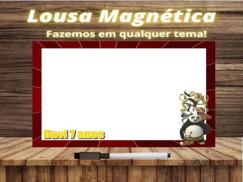 Lousa Magnética Kung Fu Panda com Embalagem