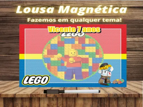 Lousa Magnética Lego com Embalagem