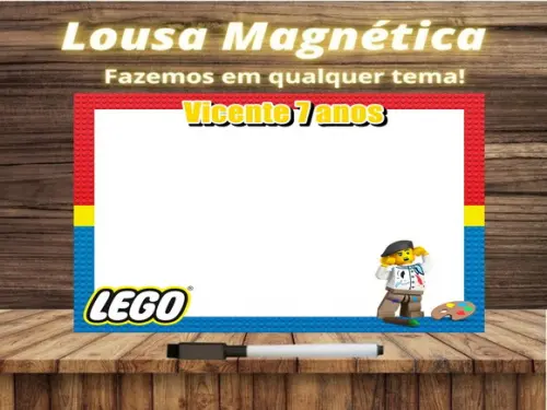 Lousa Magnética Lego com Embalagem