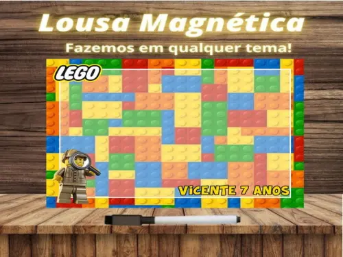 Lousa Magnética Lego com Embalagem