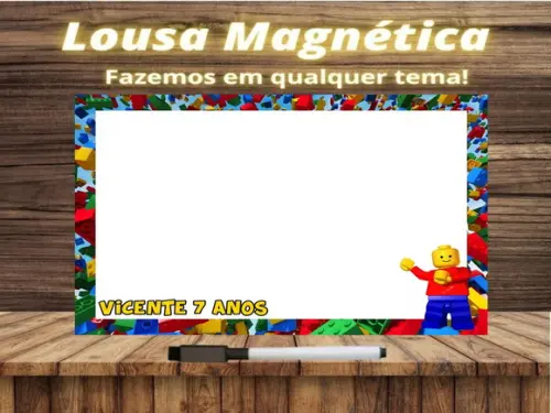 Lousa Magnética Lego com Embalagem