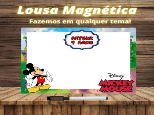 Lousa Magnética Mickey com Embalagem