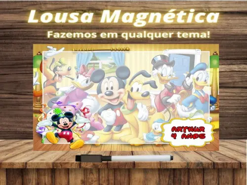 Lousa Magnética Mickey com Embalagem