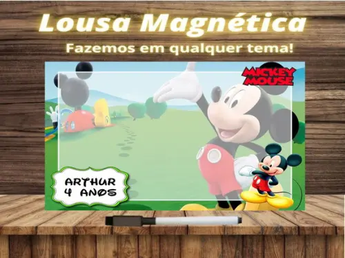 Lousa Magnética Mickey com Embalagem