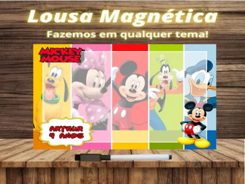 Lousa Magnética Mickey com Embalagem