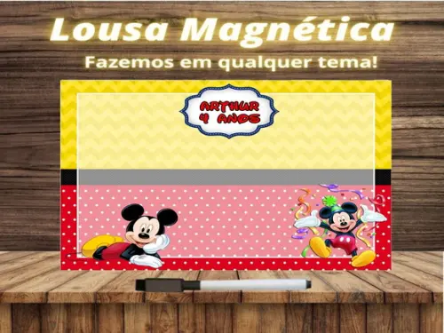 Lousa Magnética Mickey com Embalagem