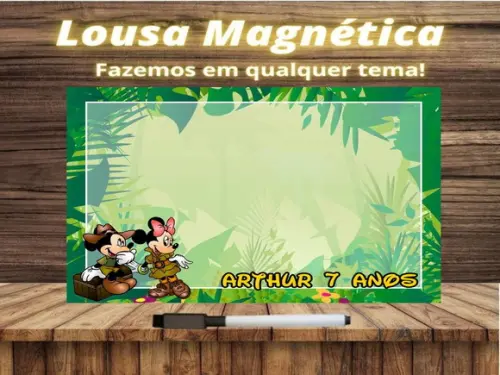 Lousa Magnética Mickey Safari com Embalagem