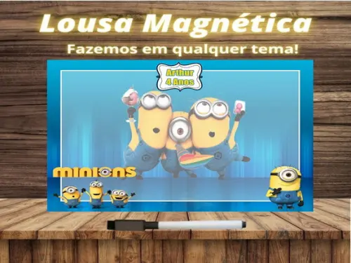 Lousa Magnética Minions com Embalagem