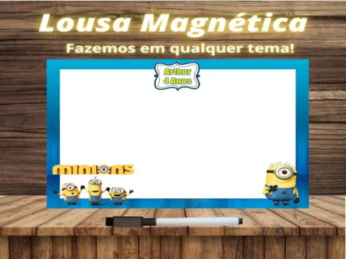 Lousa Magnética Minions com Embalagem