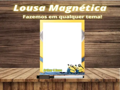 Lousa Magnética Minions com Embalagem