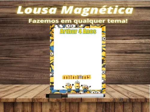 Lousa Magnética Minions com Embalagem