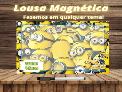 Lousa Magnética Minions com Embalagem
