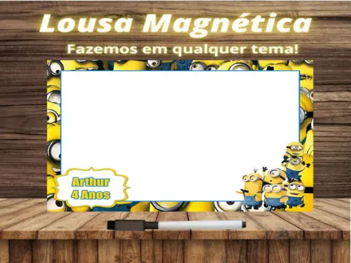 Lousa Magnética Minions com Embalagem