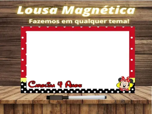 Lousa Magnética Minnie com Embalagem