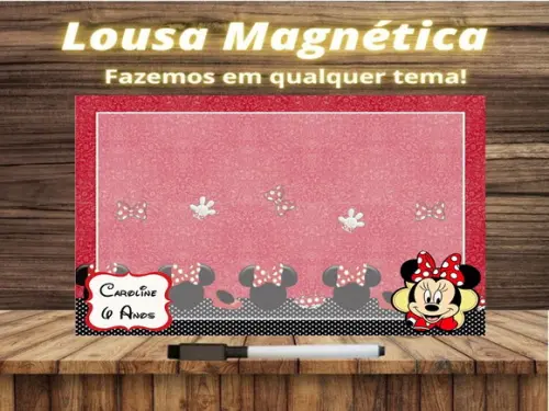 Lousa Magnética Minnie com Embalagem