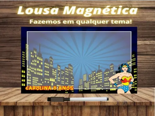Lousa Magnética Mulher Maravilha com Embalagem