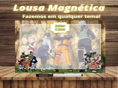 Lousa Magnética Naruto com Embalagem
