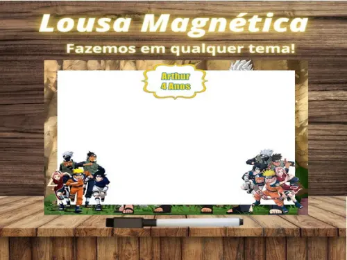 Lousa Magnética Naruto com Embalagem