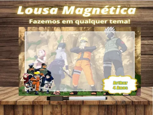 Lousa Magnética Naruto com Embalagem