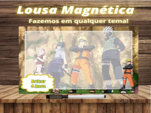 Lousa Magnética Naruto com Embalagem