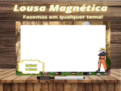 Lousa Magnética Naruto com Embalagem