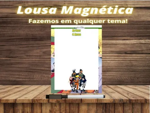 Lousa Magnética Naruto com Embalagem