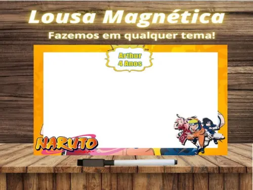 Lousa Magnética Naruto com Embalagem