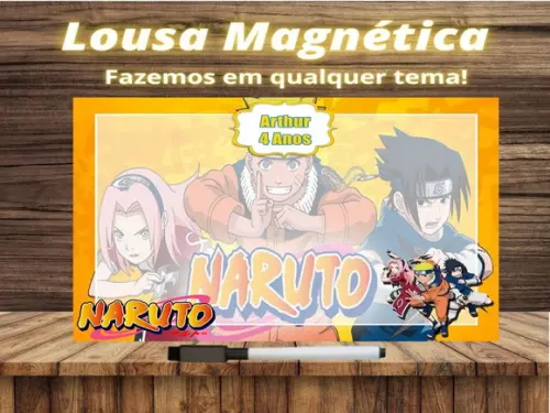 Lousa Magnética Naruto com Embalagem