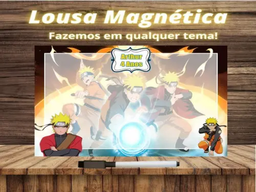 Lousa Magnética Naruto com Embalagem
