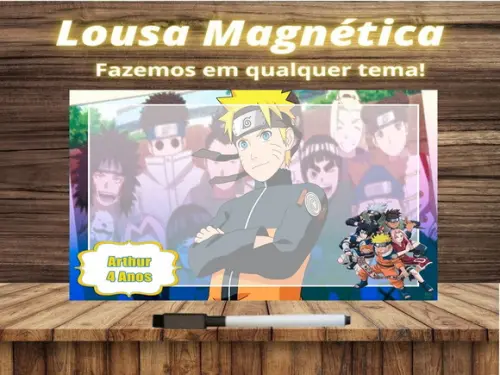 Lousa Magnética Naruto com Embalagem