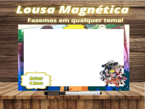Lousa Magnética Naruto com Embalagem