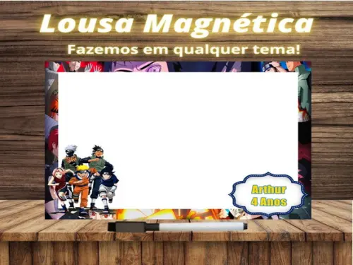 Lousa Magnética Naruto com Embalagem