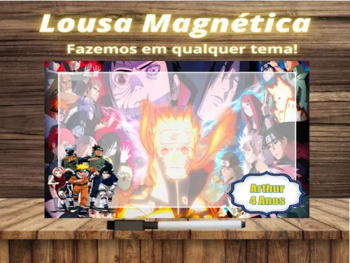 Lousa Magnética Naruto com Embalagem