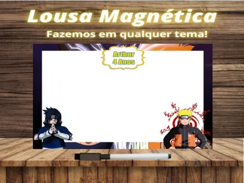 Lousa Magnética Naruto com Embalagem