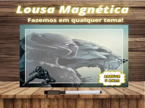 Lousa Magnética Pantera Negra com Embalagem