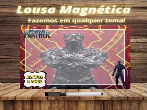 Lousa Magnética Pantera Negra com Embalagem
