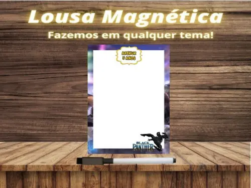 Lousa Magnética Pantera Negra com Embalagem